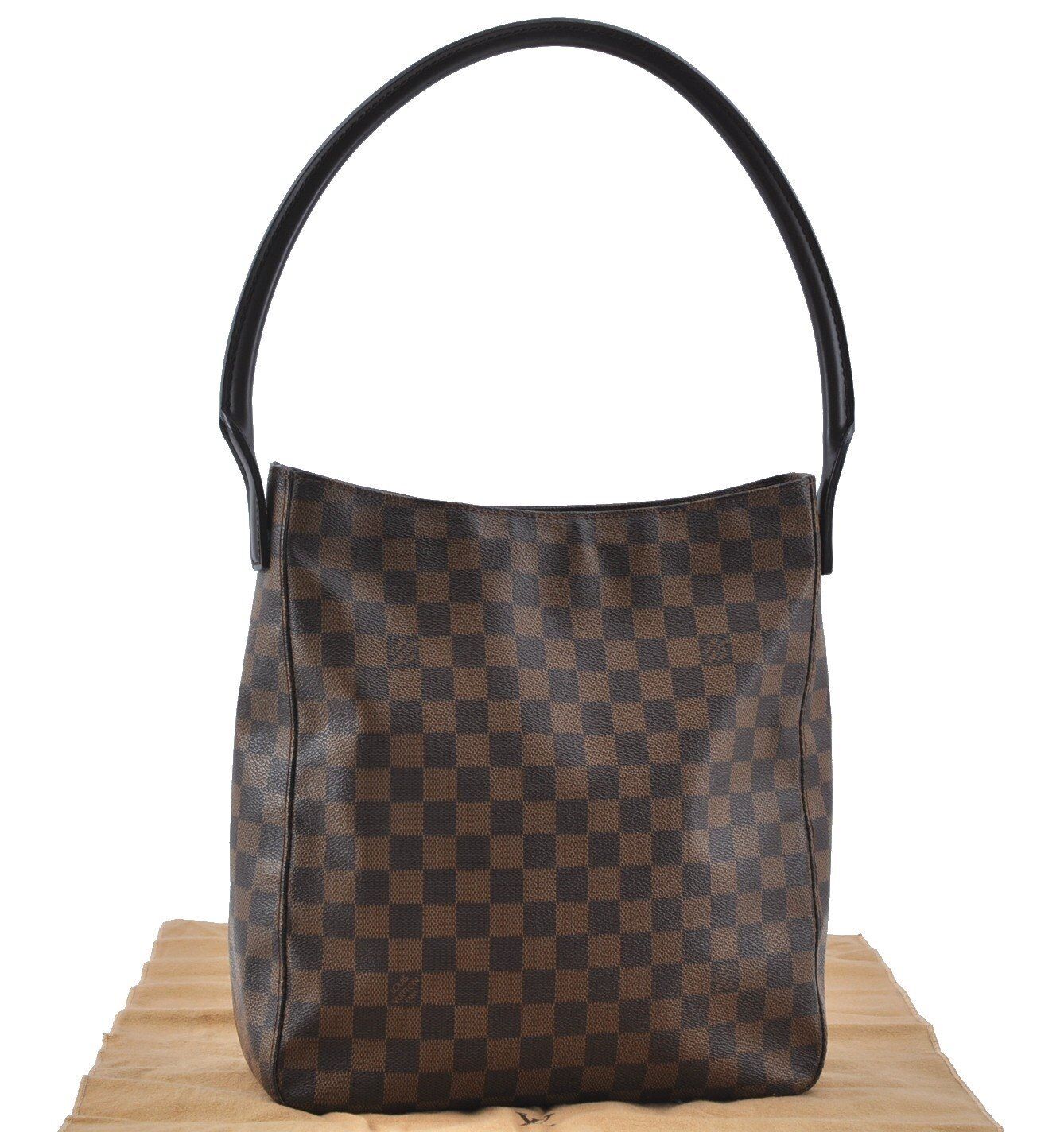 Authentic LOUIS VUITTON Damier Looping GM Shoulder Bag N51144 LV H3279