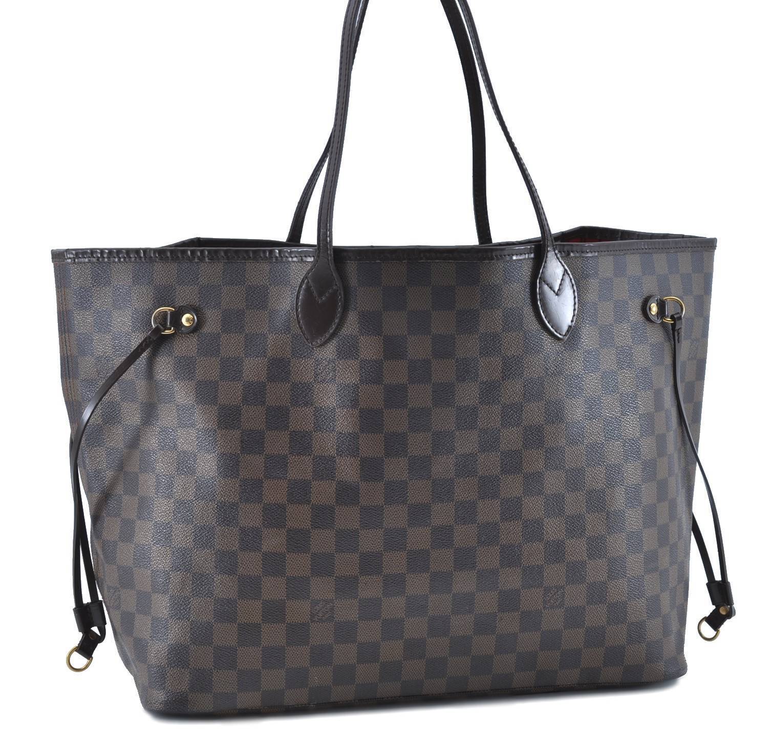 Authentic LOUIS VUITTON Damier Neverfull GM Tote Bag N51106 LV H3281