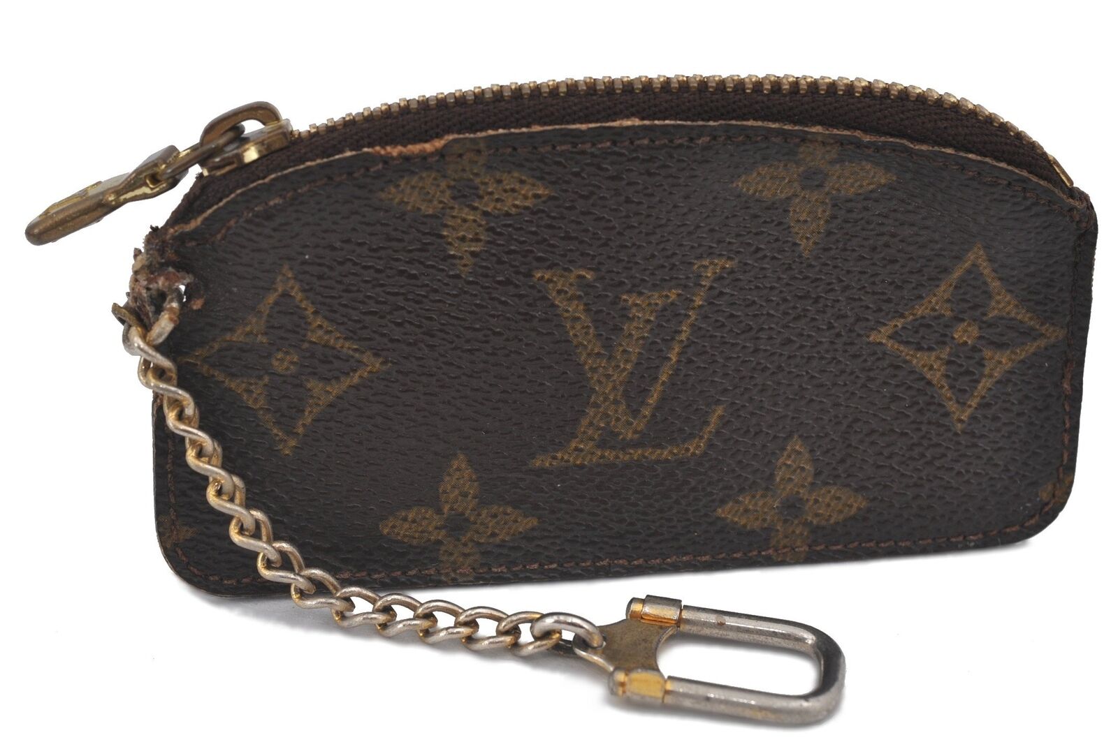 Authentic LOUIS VUITTON Monogram Pochette Cles Coin Purse Old Model LV H3300