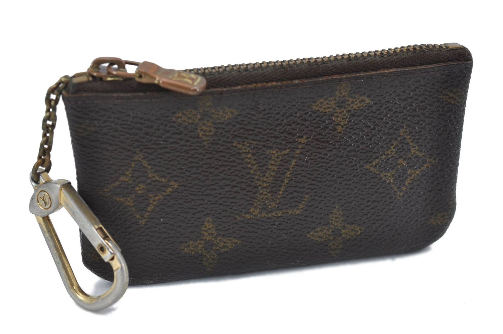 Authentic LOUIS VUITTON Monogram Pochette Cles Coin Purse M62650 LV H3304