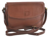 Authentic Burberrys Vintage Leather Shoulder Cross Body Bag Purse Brown H3309