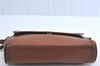 Authentic Burberrys Vintage Leather Shoulder Cross Body Bag Purse Brown H3309