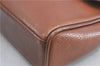 Authentic Burberrys Vintage Leather Shoulder Cross Body Bag Purse Brown H3309