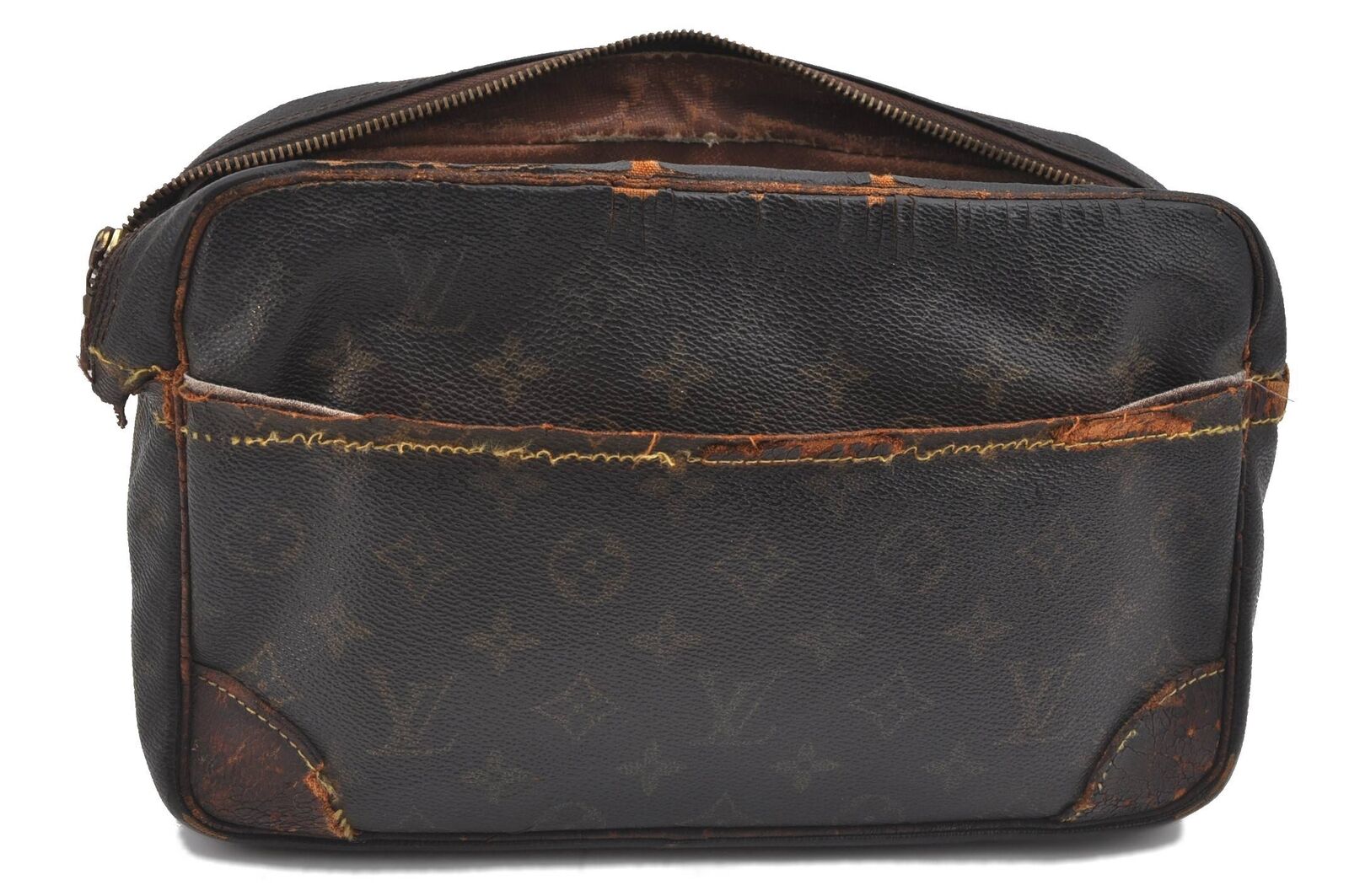 Authentic LOUIS VUITTON Monogram Compiegne 28 Clutch Hand Bag M51845 LV H3314