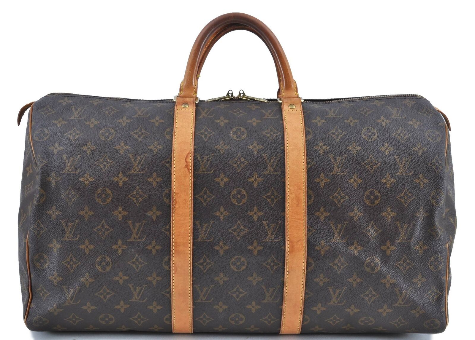 Auth LOUIS VUITTON Monogram Keepall Bandouliere 50 Boston Bag M41416 LV H3315