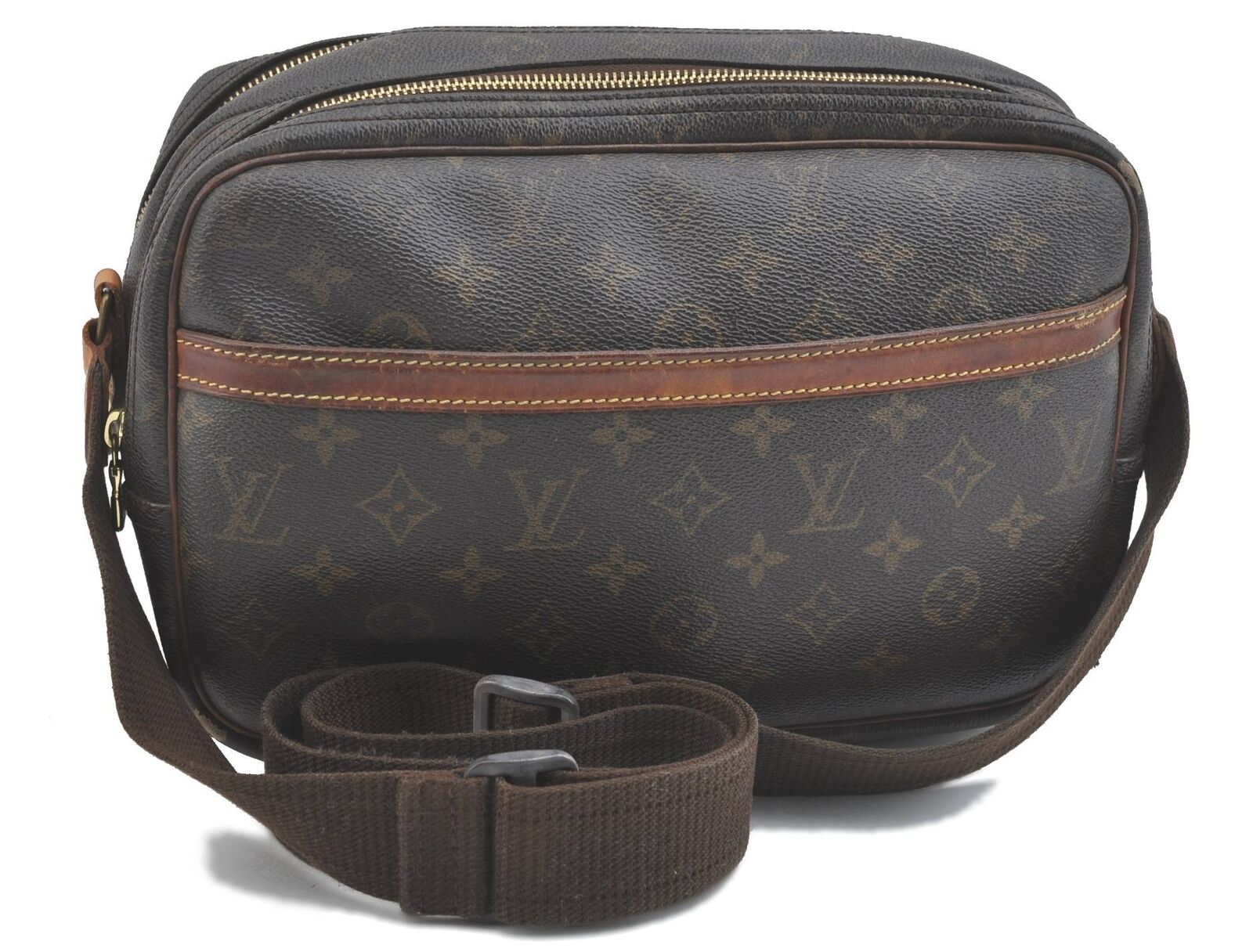 Auth LOUIS VUITTON Monogram Reporter PM Shoulder Cross Body Bag M45254 LV H3328