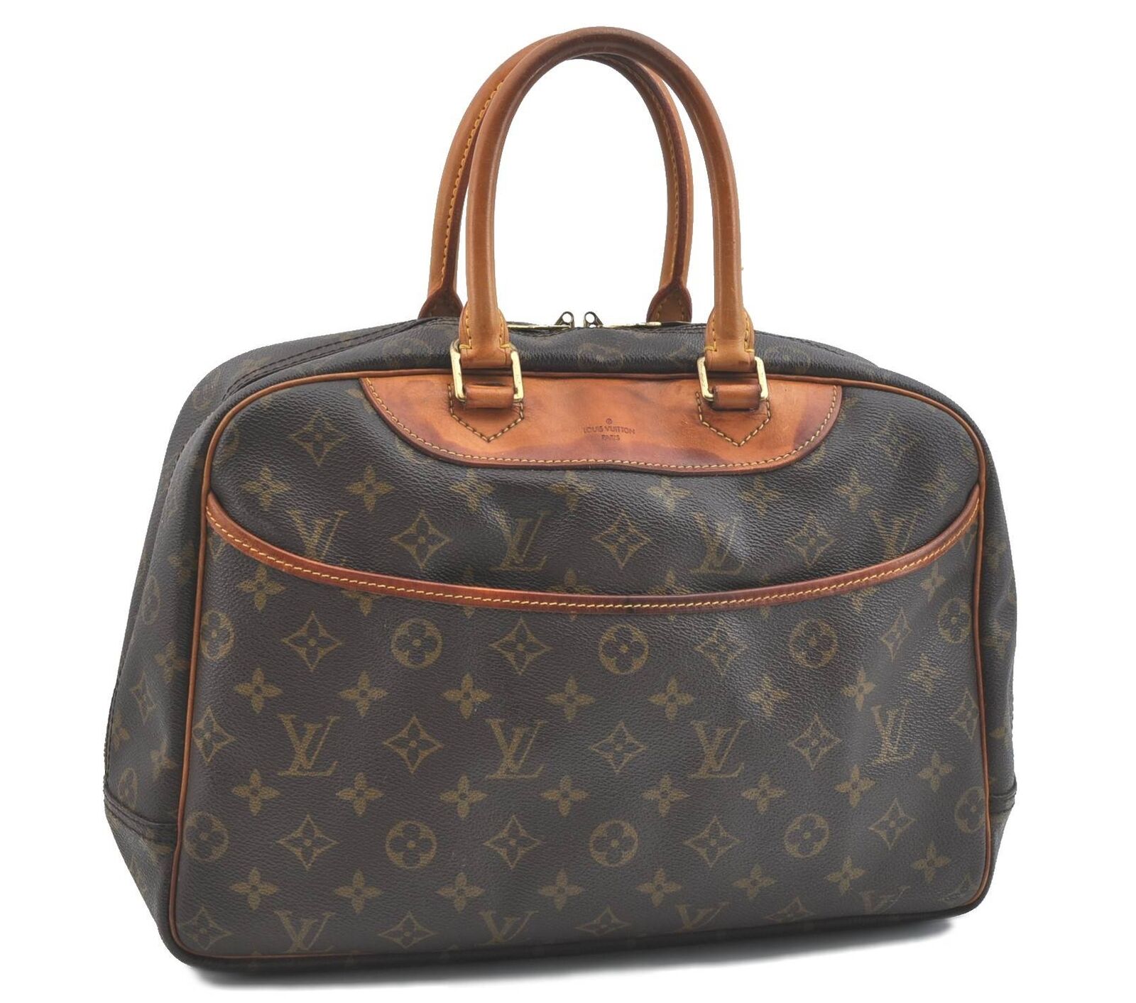 Authentic LOUIS VUITTON Monogram Deauville Hand Bag M47270 LV H3356