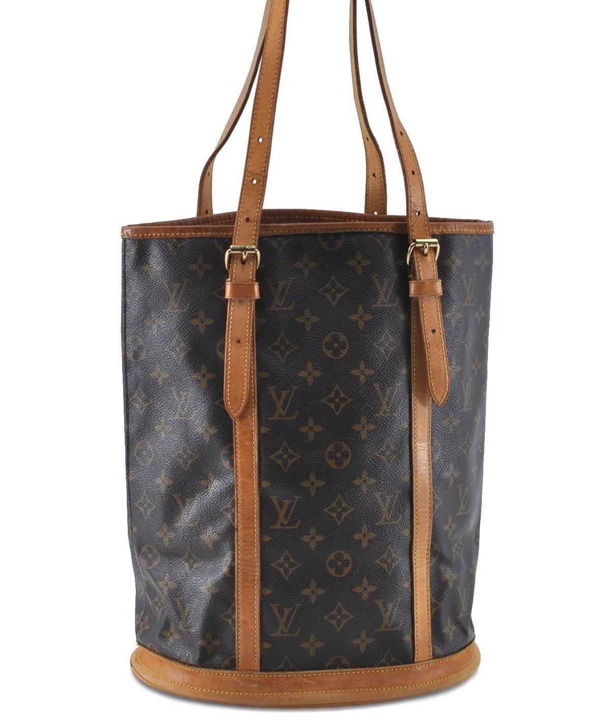 Authentic LOUIS VUITTON Monogram Bucket GM Shoulder Bag M42236 Junk H3357