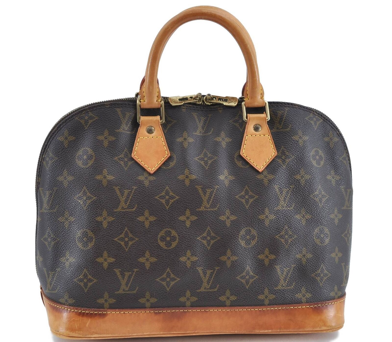 Authentic LOUIS VUITTON Monogram Alma Hand Bag M51130 LV H3362