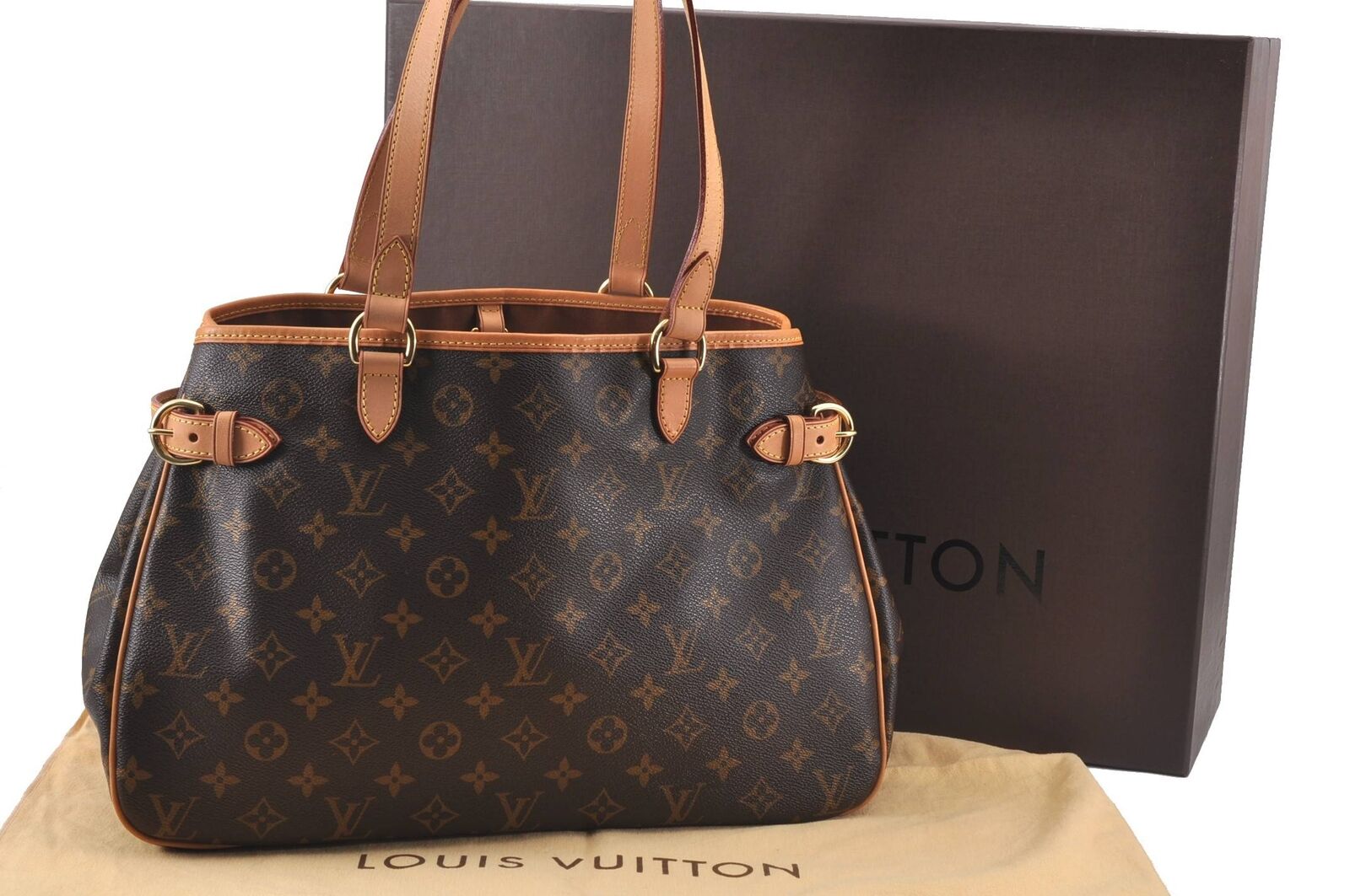 Auth LOUIS VUITTON Monogram Batignolles Horizontal Tote Bag M51154 Box H3401