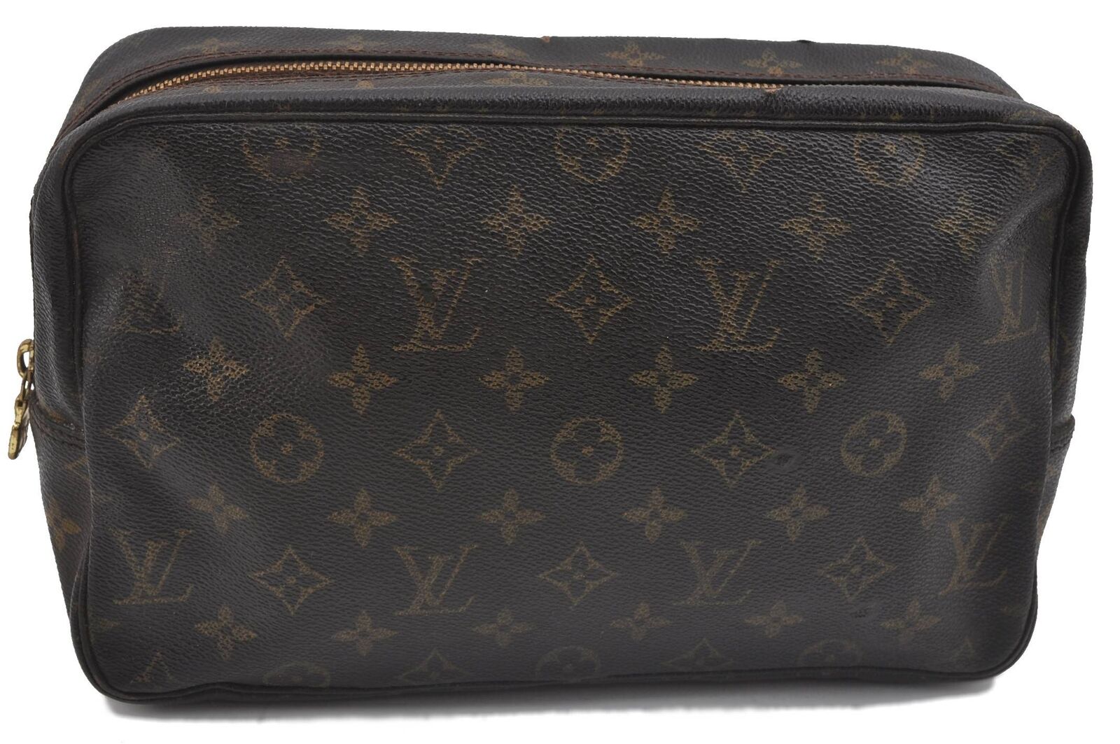 Auth LOUIS VUITTON Monogram Trousse Toilette 28 Clutch Hand Bag M47522 LV H3407