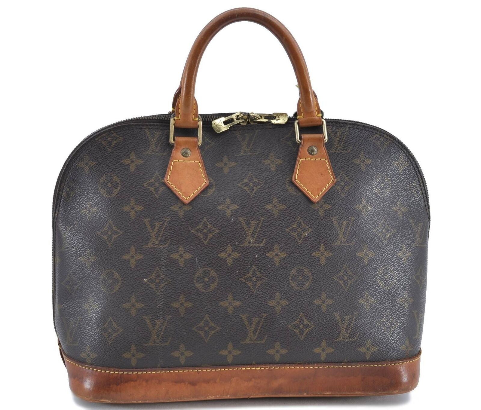 Authentic LOUIS VUITTON Monogram Alma Hand Bag M51130 LV H3460