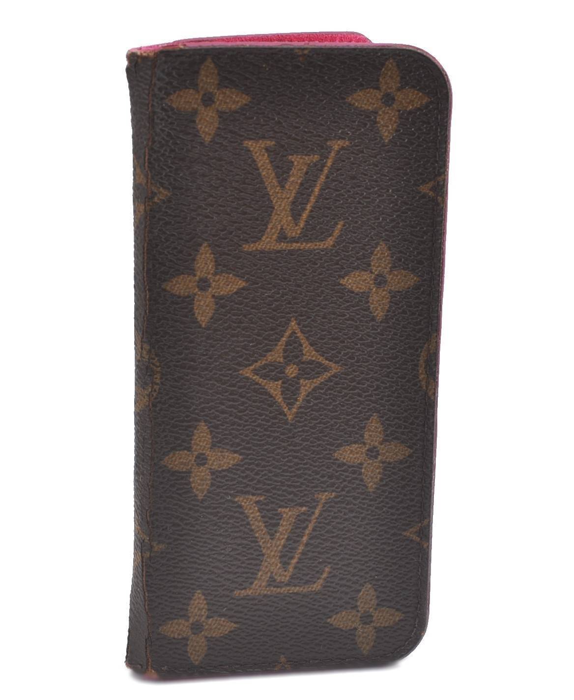 Authentic LOUIS VUITTON Monogram Folio iPhone 7 8 Case Pink M61906 LV H3467