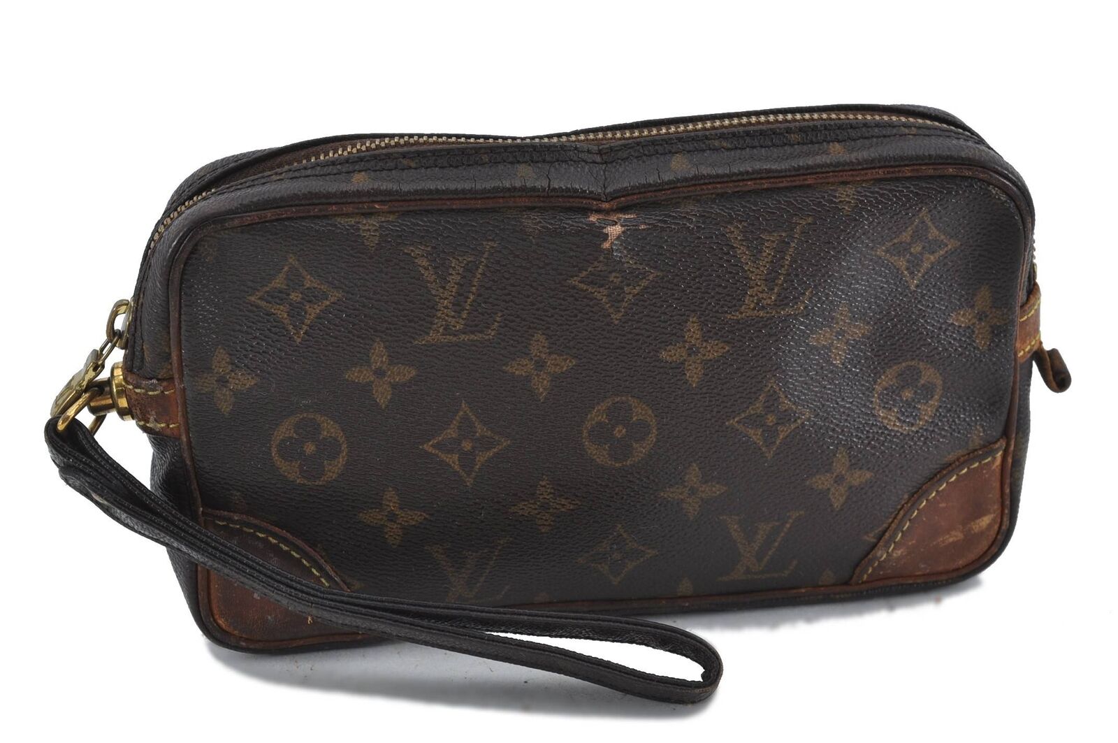 Auth LOUIS VUITTON Monogram Marly Dragonne PM Clutch Hand Bag M51827 LV H3472