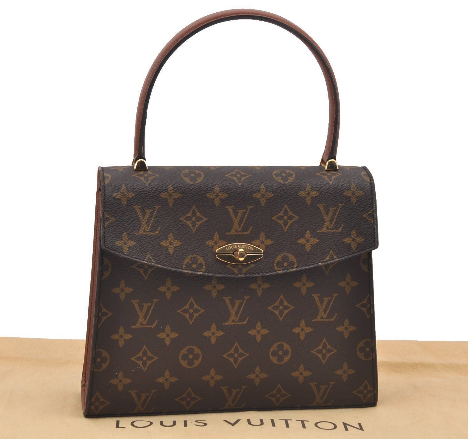 Authentic LOUIS VUITTON Monogram Malesherbes Hand Bag M51379 LV H3492