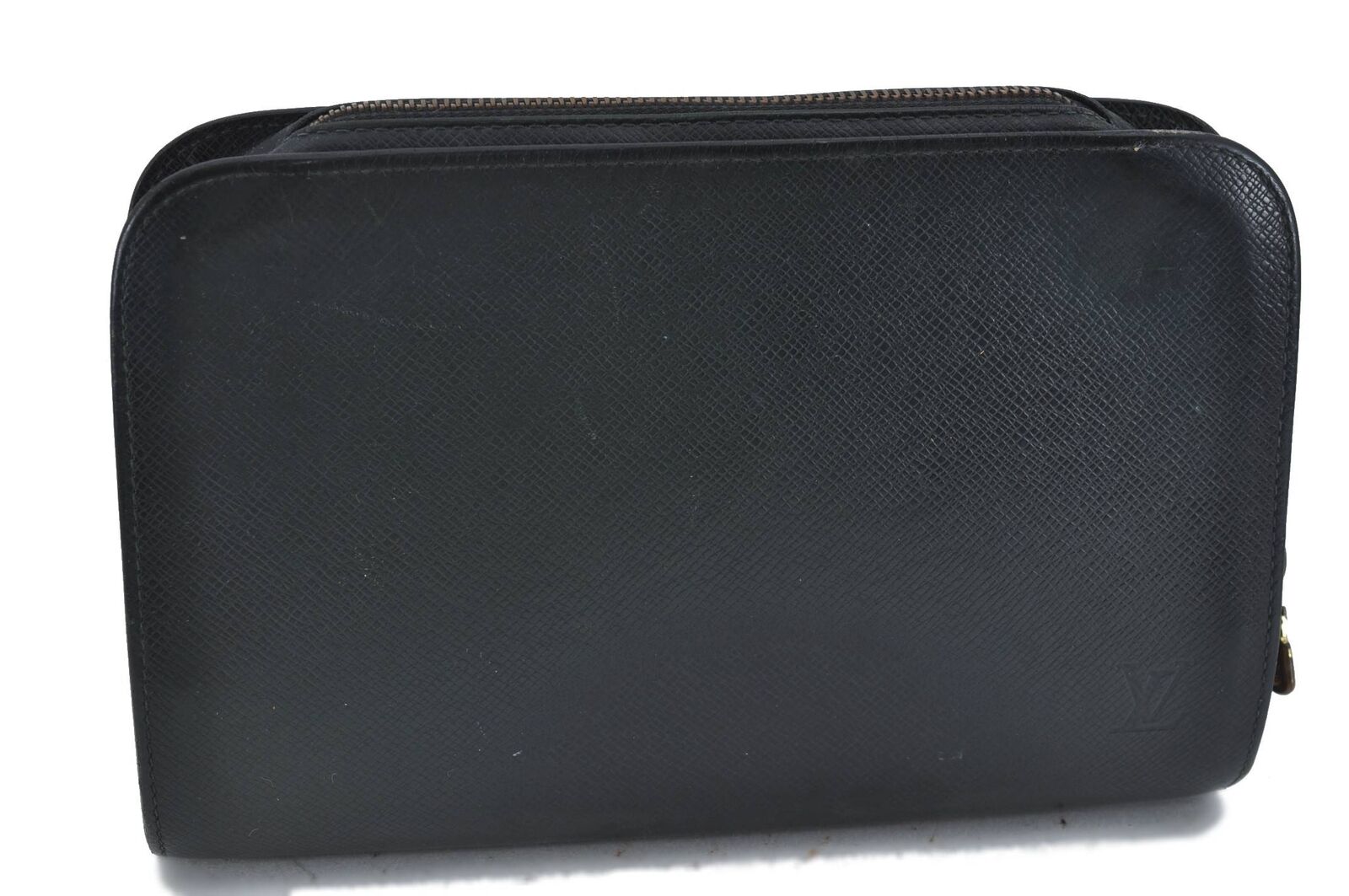 Authentic LOUIS VUITTON Taiga Baikal Clutch Bag Green M30184 LV H3510