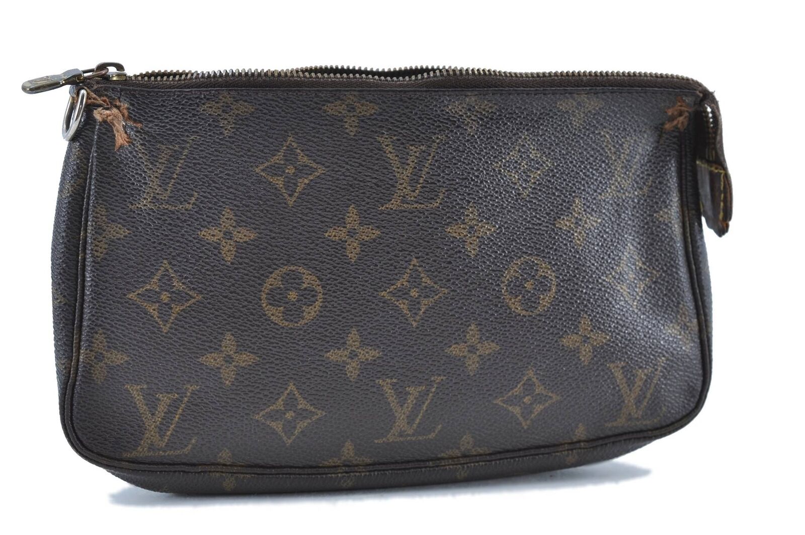 Authentic LOUIS VUITTON Monogram Pochette Accessoires Pouch M51980 LV Junk H3554