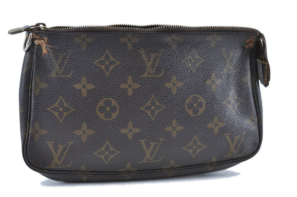 Authentic LOUIS VUITTON Monogram Pochette Accessoires Pouch M51980 LV Junk H3554