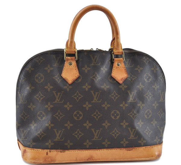 Authentic LOUIS VUITTON Monogram Alma Hand Bag M51130 LV H3573