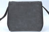 Authentic Ferragamo Leather Shoulder Cross Body Bag Purse Black H3580