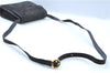Authentic Ferragamo Leather Shoulder Cross Body Bag Purse Black H3580