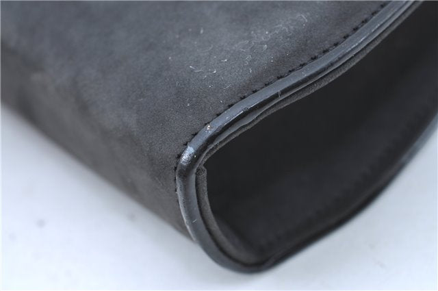 Authentic Ferragamo Leather Shoulder Cross Body Bag Purse Black H3580