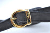 Authentic Ferragamo Leather Shoulder Cross Body Bag Purse Black H3580