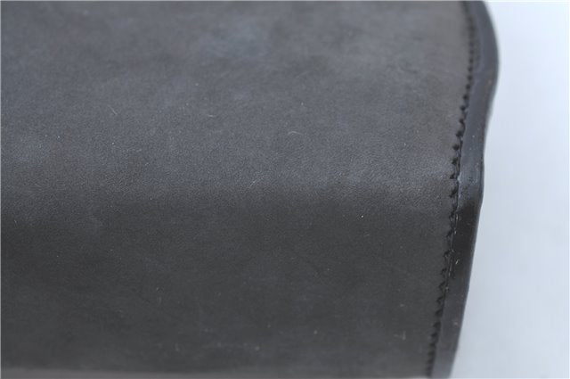 Authentic Ferragamo Leather Shoulder Cross Body Bag Purse Black H3580
