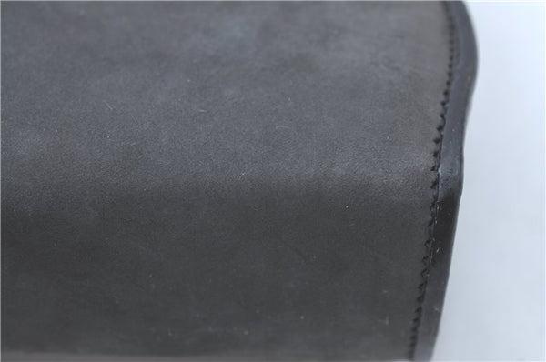Authentic Ferragamo Leather Shoulder Cross Body Bag Purse Black H3580