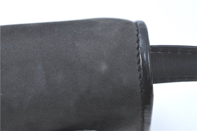 Authentic Ferragamo Leather Shoulder Cross Body Bag Purse Black H3580