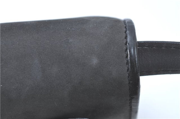 Authentic Ferragamo Leather Shoulder Cross Body Bag Purse Black H3580