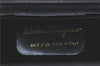 Authentic Ferragamo Leather Shoulder Cross Body Bag Purse Black H3580