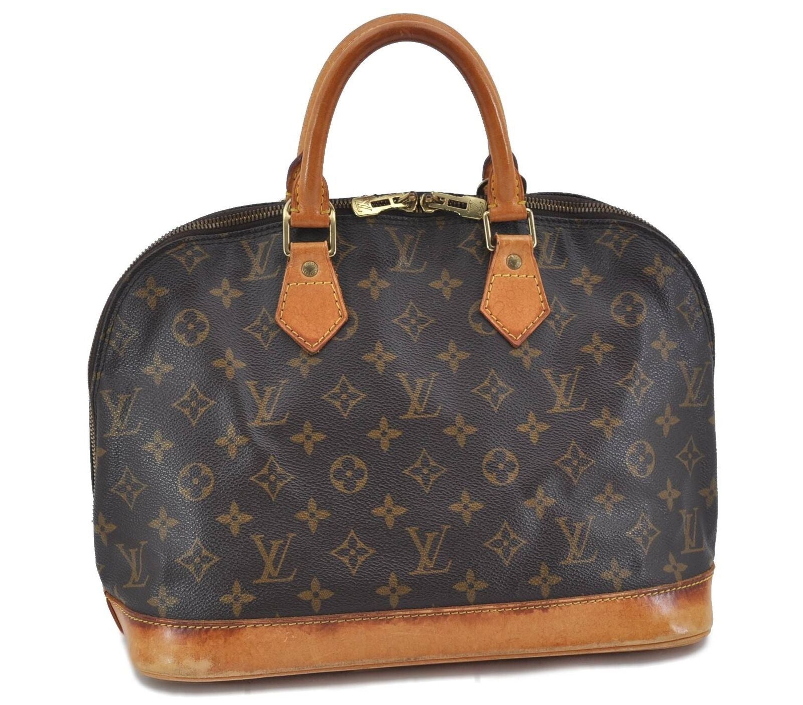 Authentic LOUIS VUITTON Monogram Alma Hand Bag M51130 LV H3587