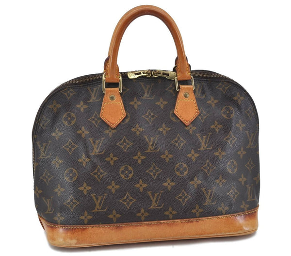 Authentic LOUIS VUITTON Monogram Alma Hand Bag M51130 LV H3587