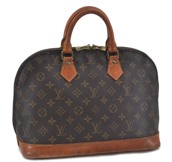 Authentic LOUIS VUITTON Monogram Alma Hand Bag M51130 LV H3589