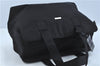 Authentic BURBERRY Nylon Leather Travel Bag Black H3591