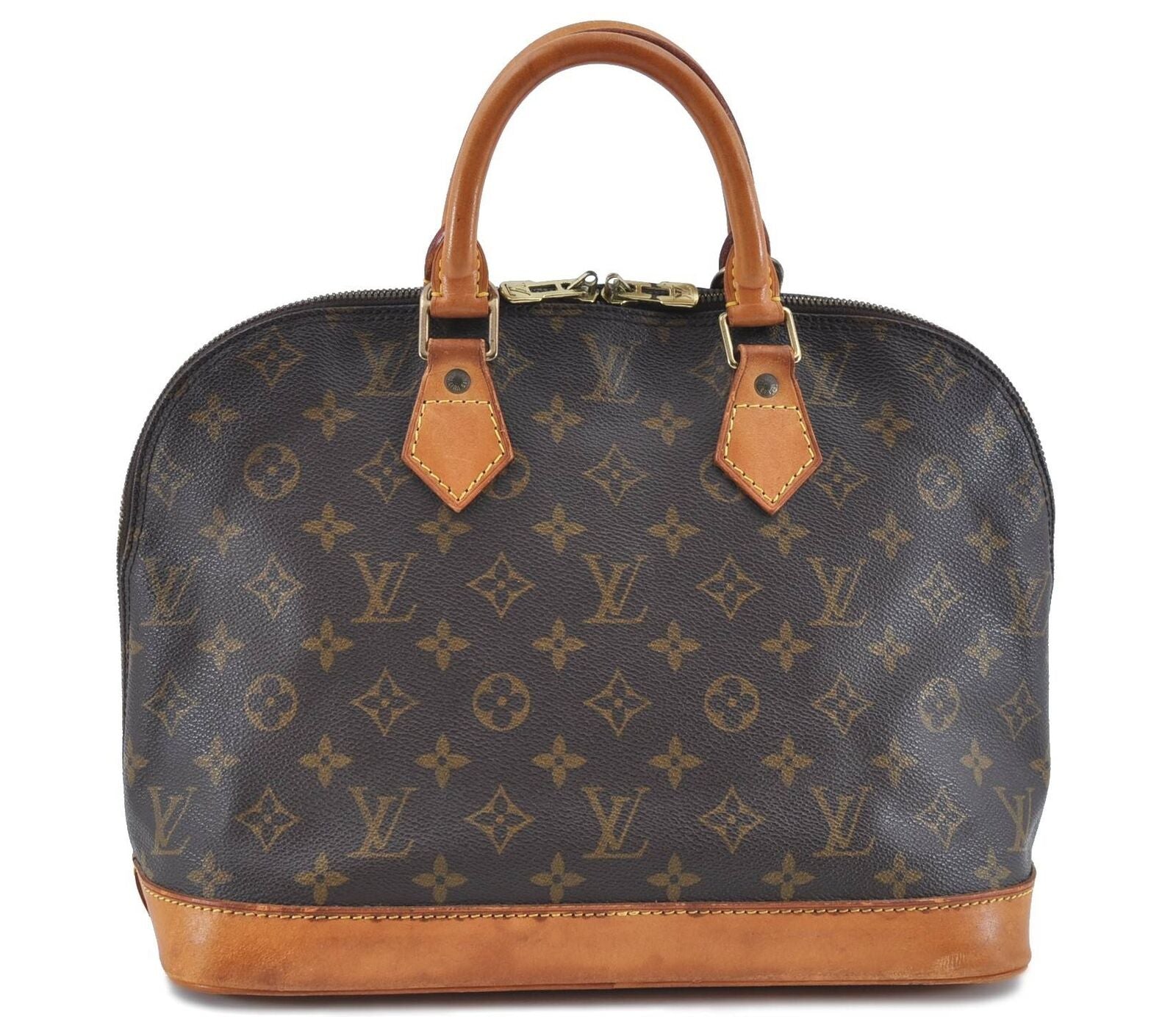 Authentic LOUIS VUITTON Monogram Alma Hand Bag M51130 LV H3596