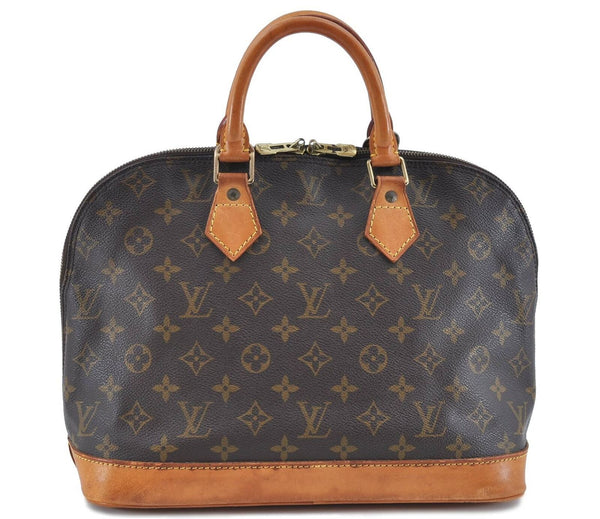 Authentic LOUIS VUITTON Monogram Alma Hand Bag M51130 LV H3596