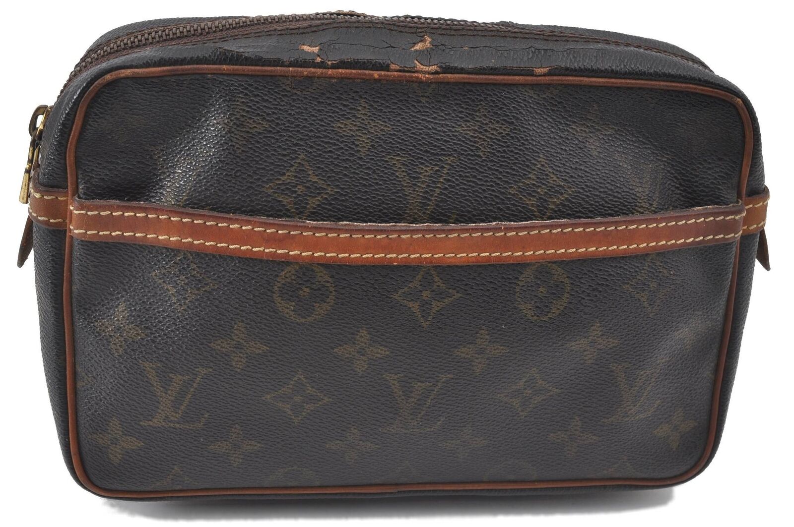 Authentic LOUIS VUITTON Monogram Compiegne 23 Clutch Hand Bag M51847 LV H3612