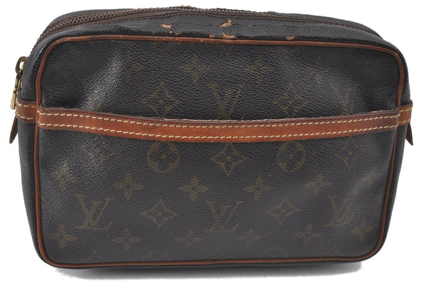 Authentic LOUIS VUITTON Monogram Compiegne 23 Clutch Hand Bag M51847 LV H3612