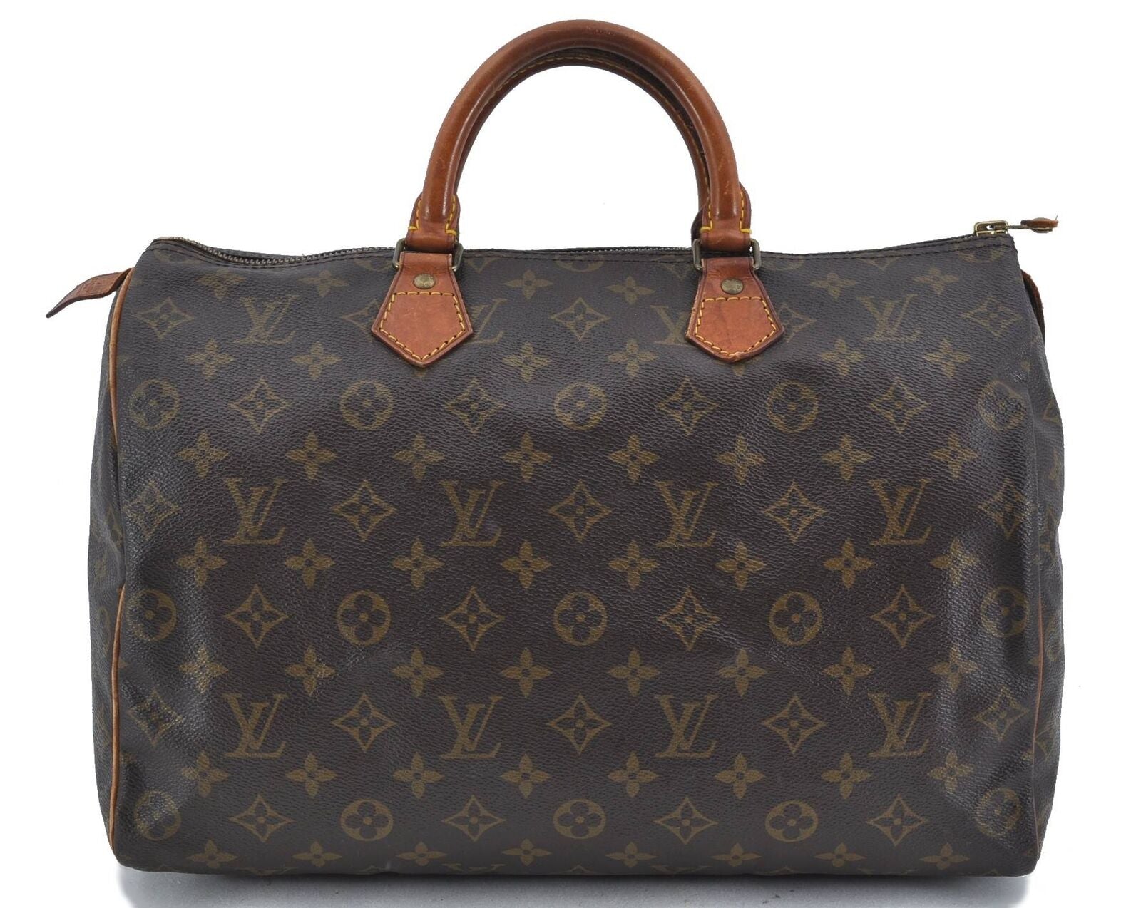 Authentic LOUIS VUITTON Monogram Speedy 35 Hand Bag M41524 LV H3717