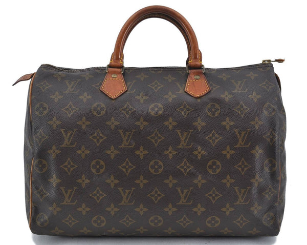 Authentic LOUIS VUITTON Monogram Speedy 35 Hand Bag M41524 LV H3717