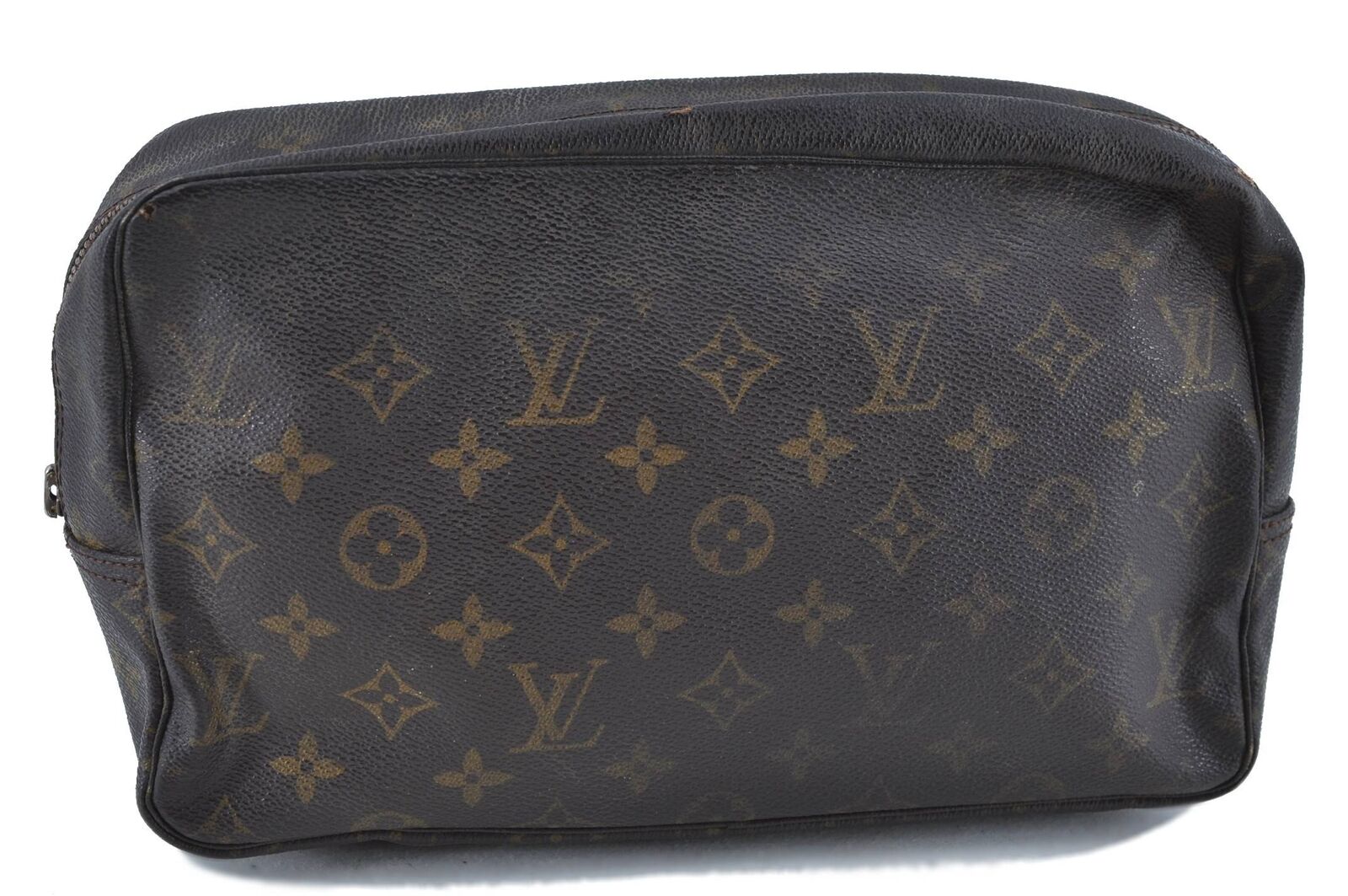 Auth LOUIS VUITTON Monogram Trousse Toilette 28 Clutch Bag M47522 Junk H3721