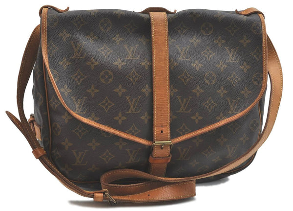 Auth LOUIS VUITTON Monogram Saumur 35 Shoulder Cross Body Bag M42254 LV H3748