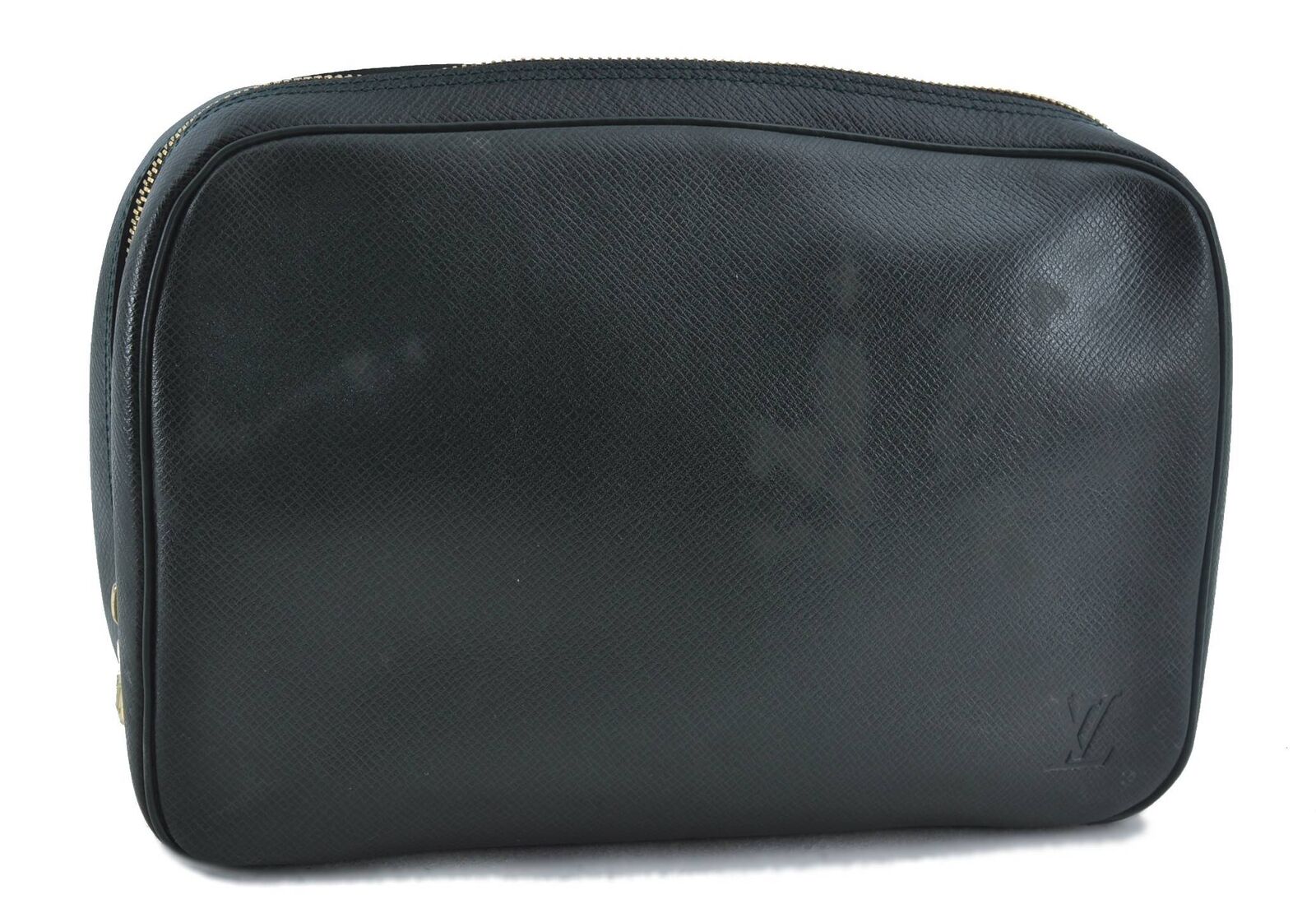 Auth LOUIS VUITTON Taiga Trousse Toilette GM Clutch Bag Green M30214 Junk H3757