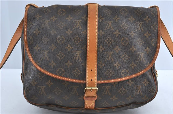 Authentic Louis Vuitton Monogram Saumur 35 Shoulder Cross Bag M42254 LV H3765