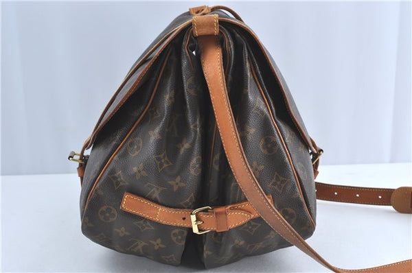 Authentic Louis Vuitton Monogram Saumur 35 Shoulder Cross Bag M42254 LV H3765