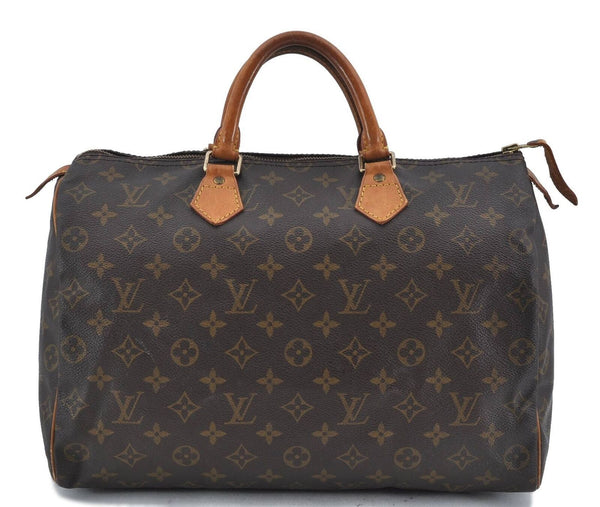 Authentic LOUIS VUITTON Monogram Speedy 35 Hand Bag M41524 LV H3768