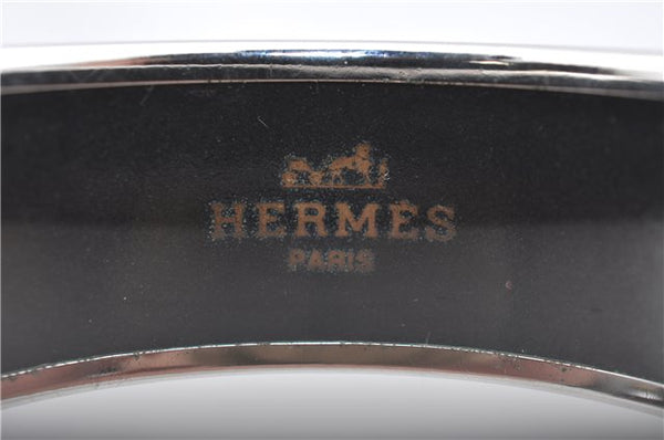 Authentic HERMES Email GM Bangle Tassel Horse Motif Purple Gray H3779