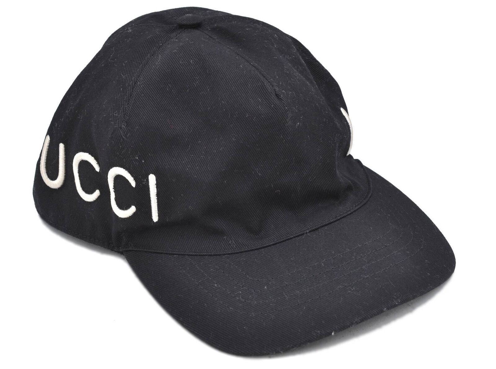 Authentic GUCCI LOVED Logo Cap Canvas Size L Black H3781